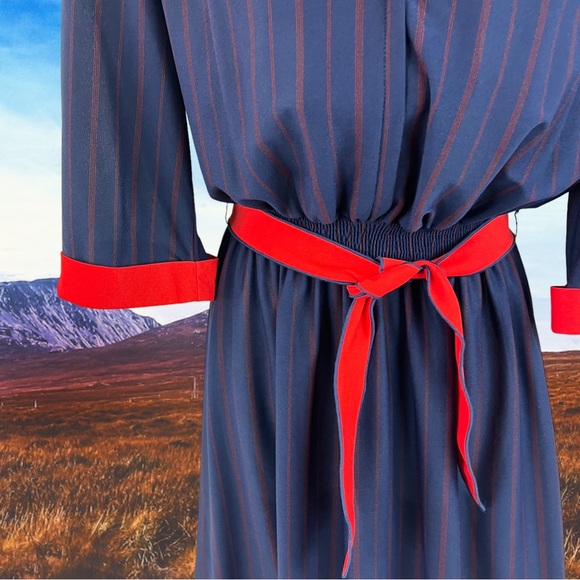 Vintage LeHigh 3/4 Sleeve Dress w/ Shoulder Pads Size *18 - Picture 12 of 13